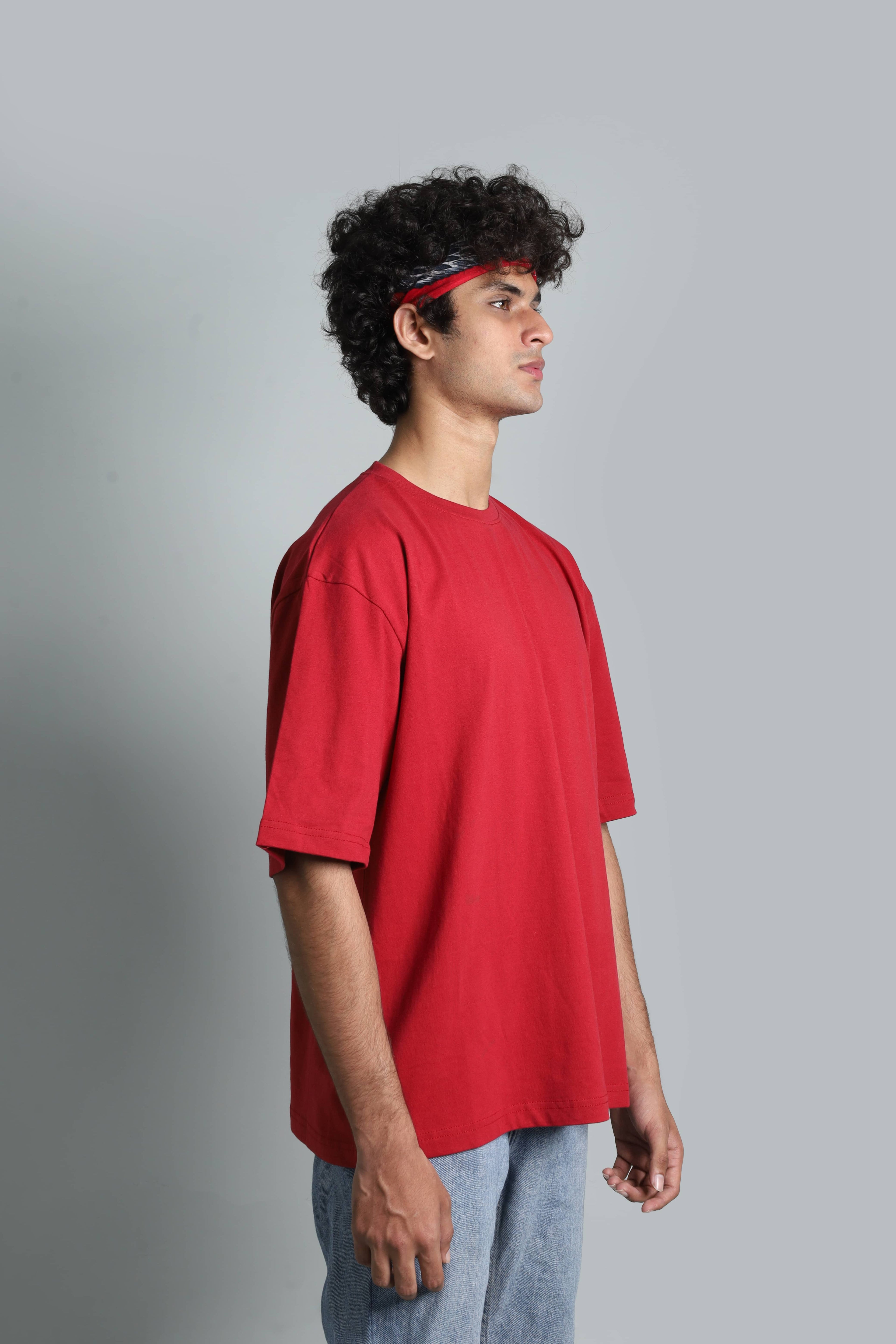 ESSENTIAL CRIMSON RED // BASIC OVERSIZED TEE