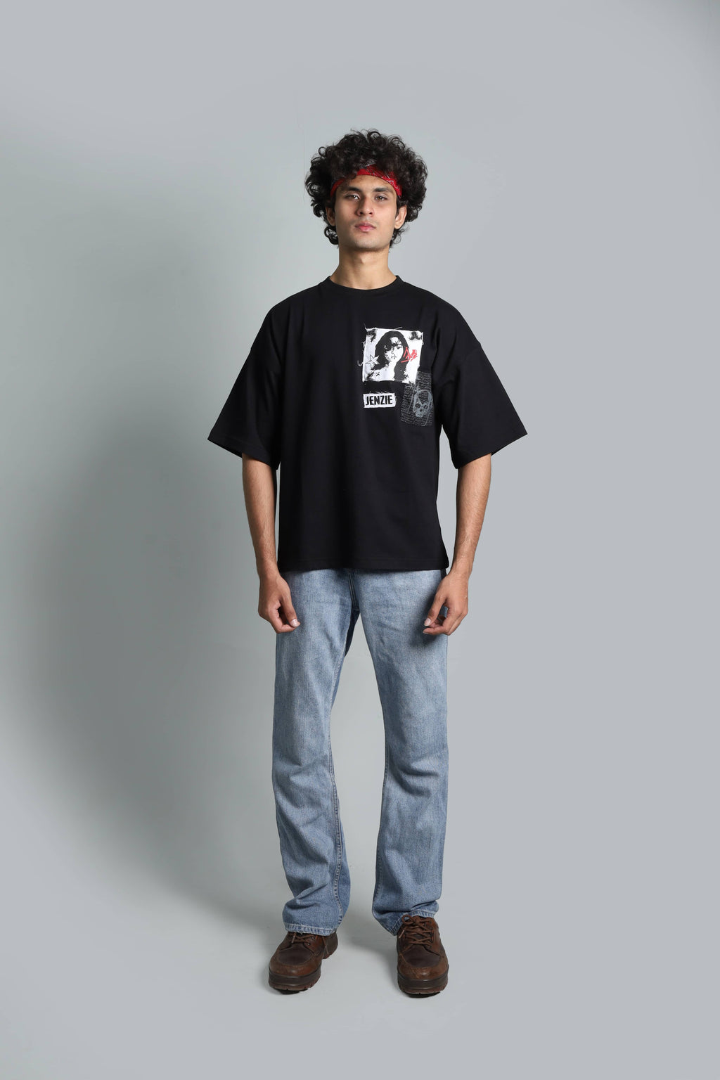 LOST SCRIPT // RAW-PATCH OVERSIZED TEE