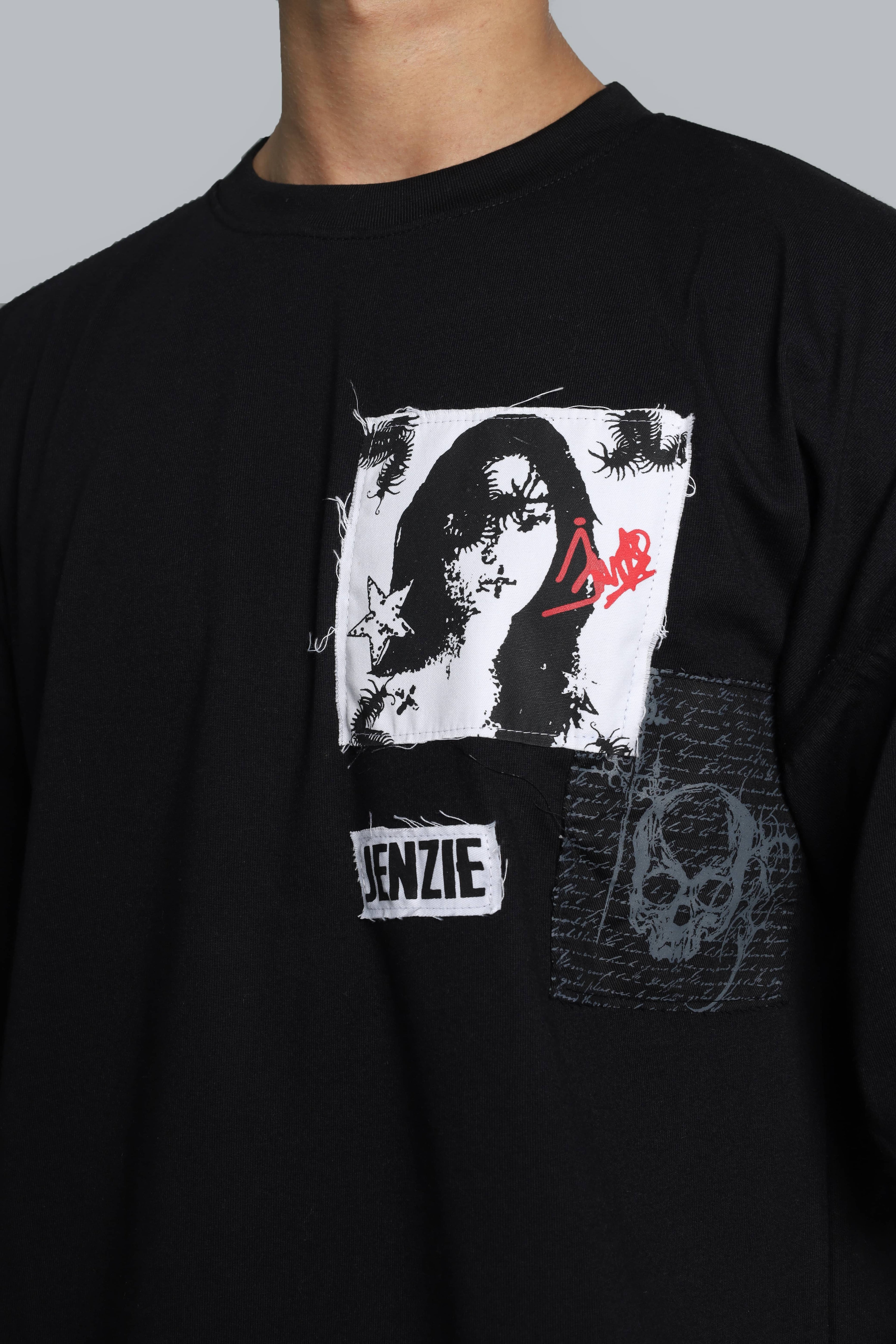 LOST SCRIPT // RAW-PATCH OVERSIZED TEE