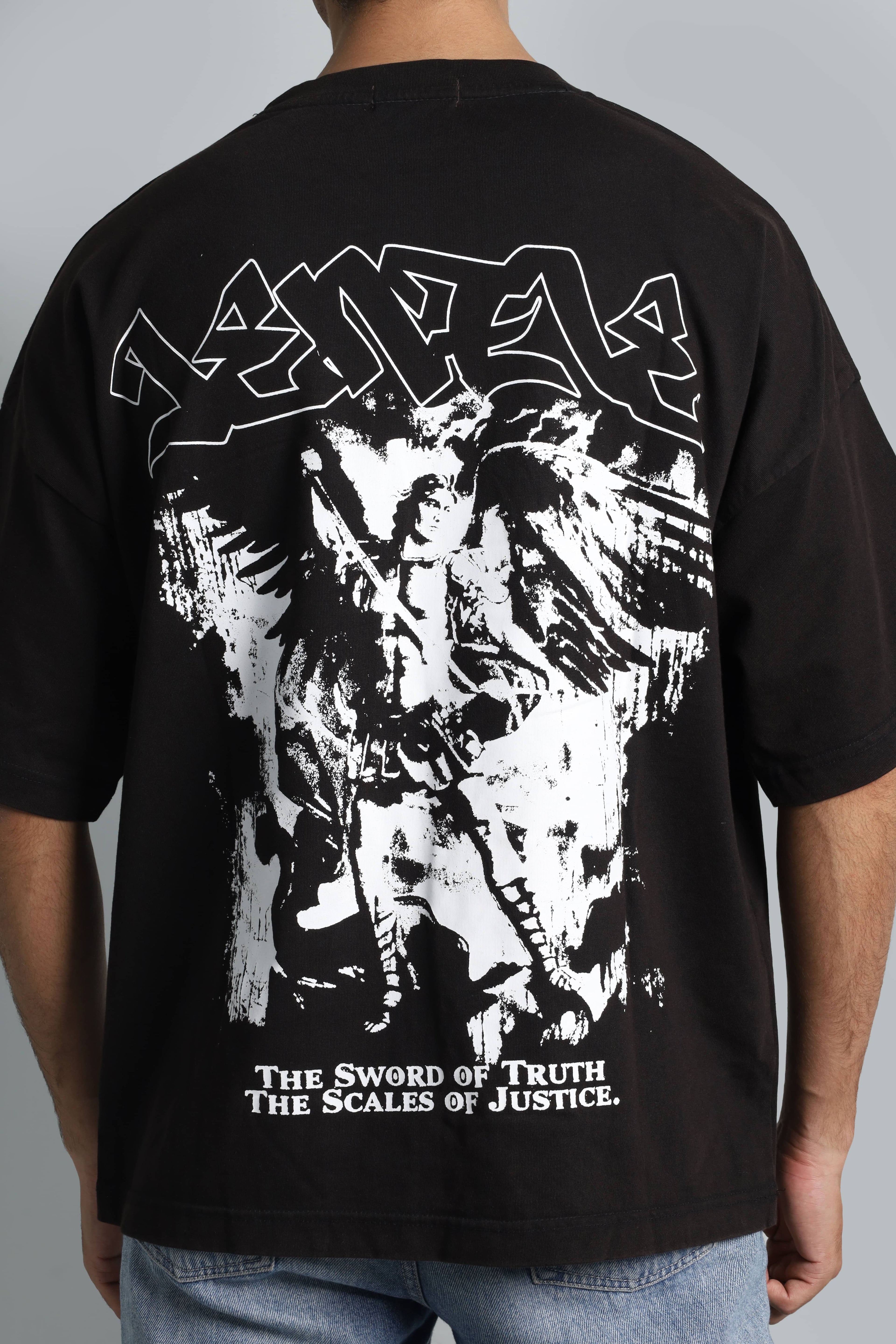 THE SCALES OF JUSTICE // SUN-FADE OVERSIZED TEE